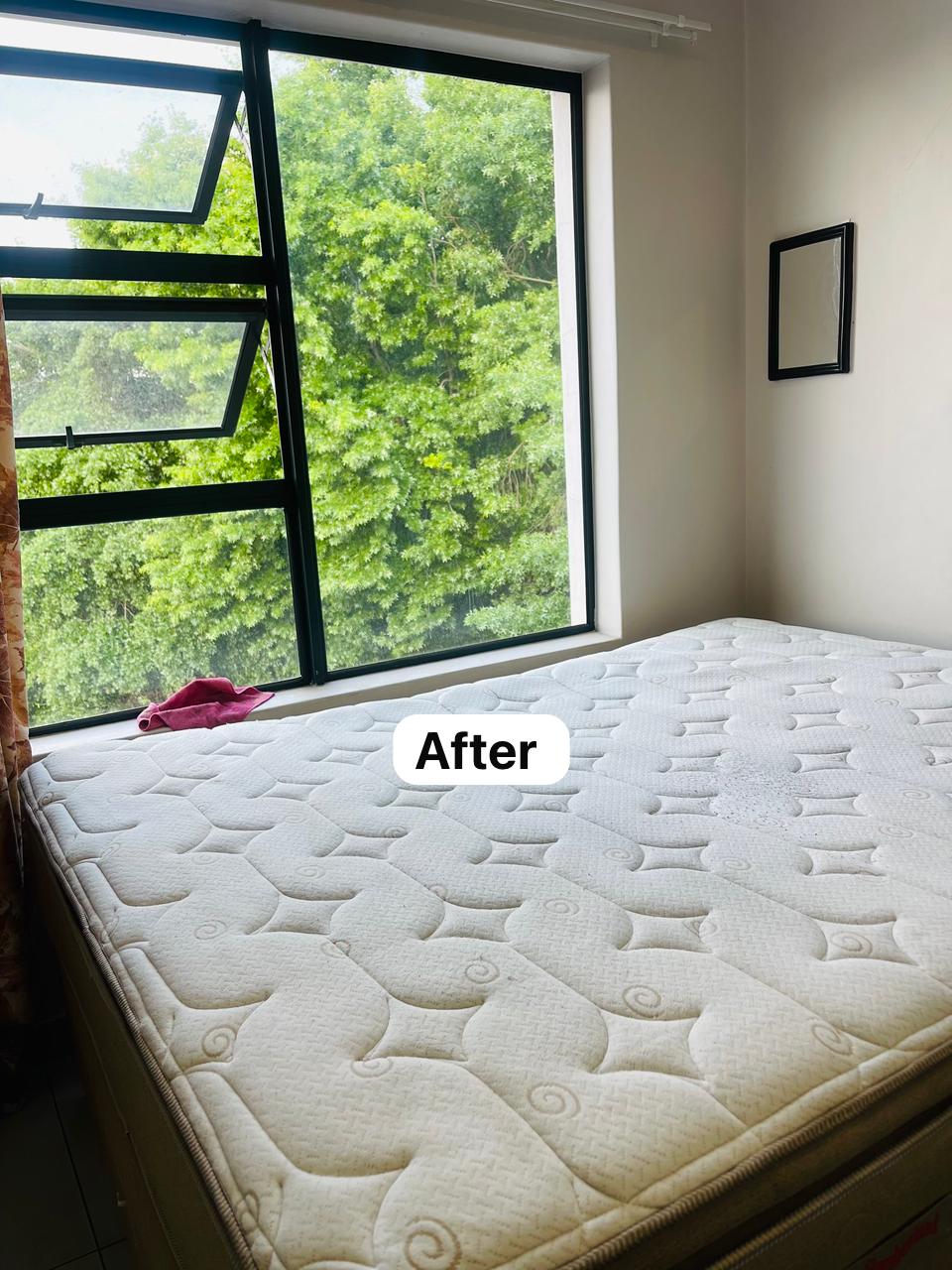 Mattress after a Zuri clean, looking bright and refreshed.